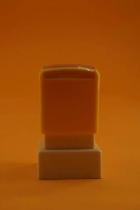 Side view of the customized stamp