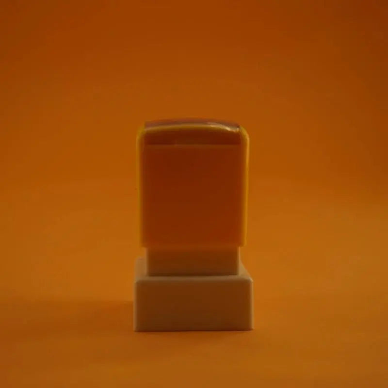 Side view of the customized stamp