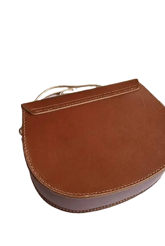 backview of a customized saddle bag