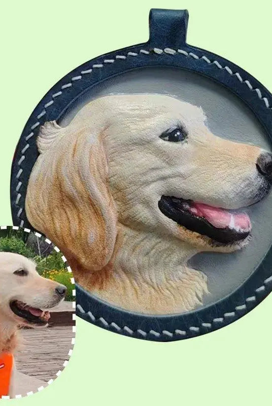 Buddy Copies Custom Pet Portrait Keychain, Bag Tag, two or more pets - BuddyCopies