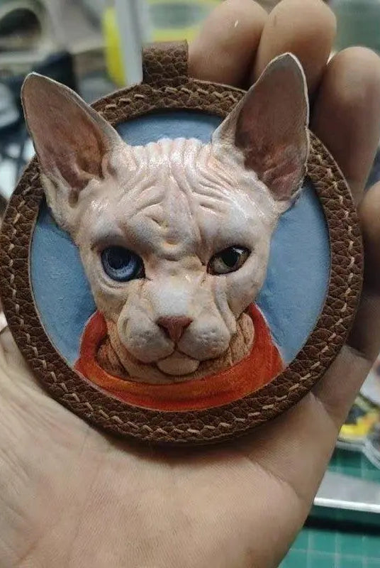 Buddy Copies Custom Pet Portrait Keychain, Bag Tag, two or more pets - BuddyCopies