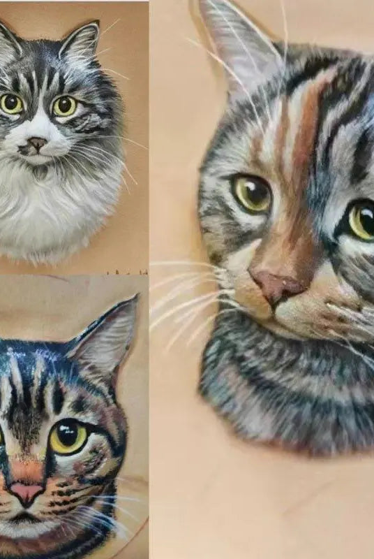 Buddy Copies Custom Pet Portrait Keychain, Bag Tag, two or more pets - BuddyCopies