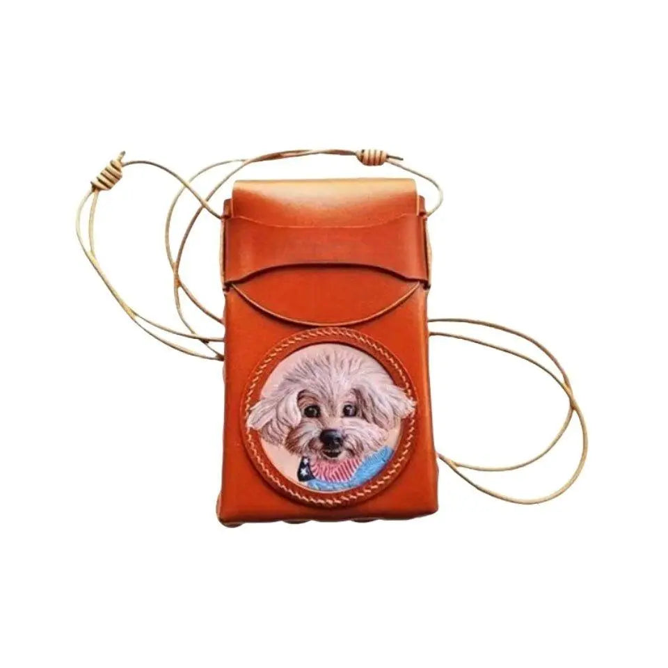 Buddy Copies Hand - craft Custom Phone Case/Phone Bag with Pet Portaits - BuddyCopies