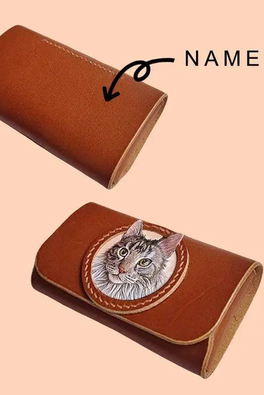 Buddy Copies Hand - craft Custom Wallet and Card Bag with Pet Portaits - BuddyCopies