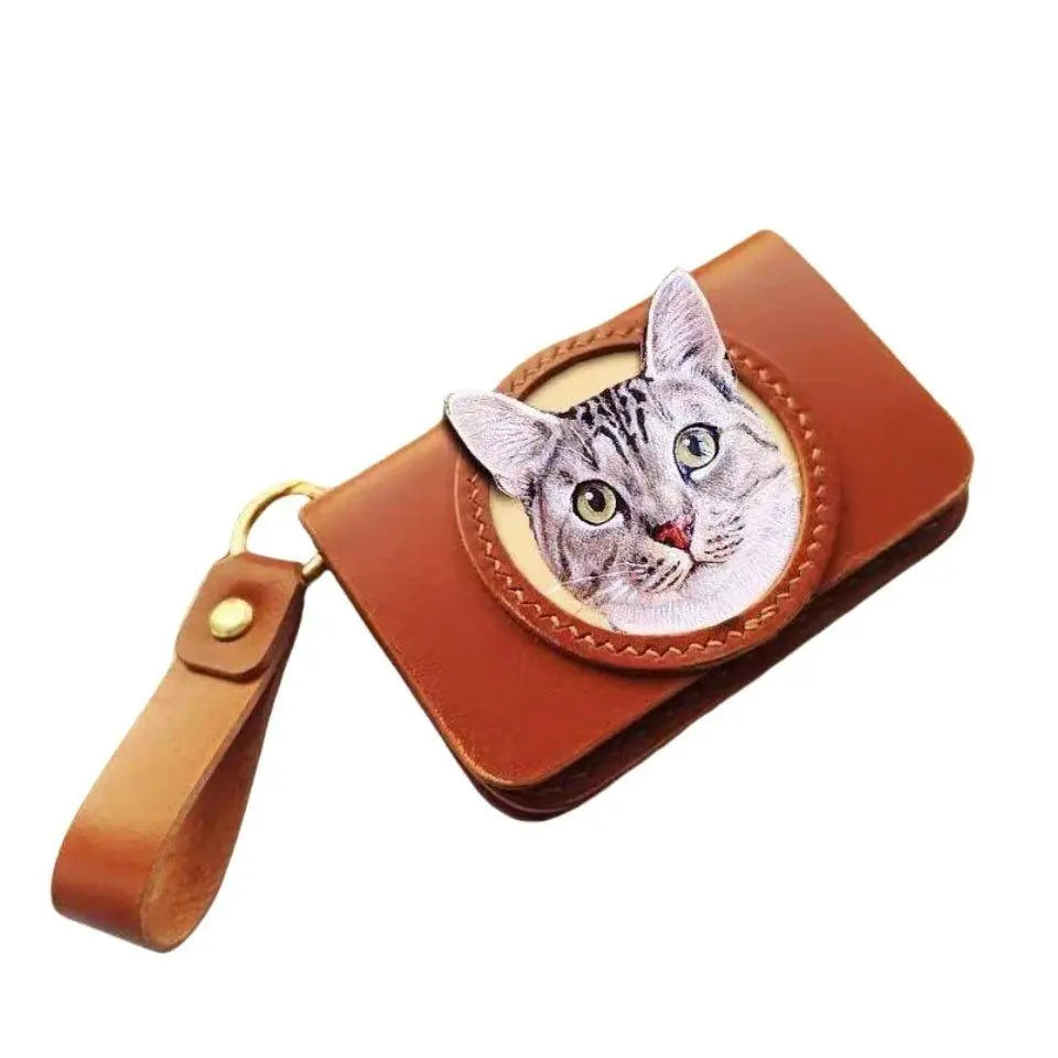 Buddy Copies Hand - craft Custom Wallet and Card Bag with Pet Portaits - BuddyCopies