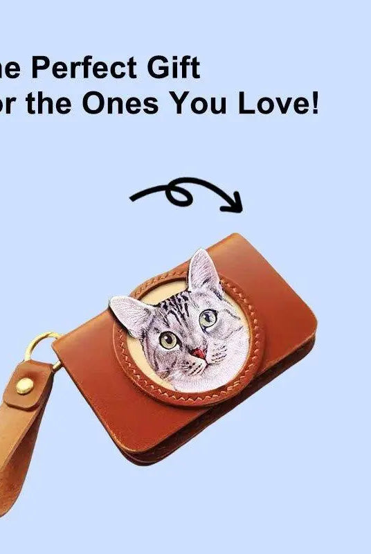 Buddy Copies Hand - craft Custom Wallet and Card Bag with Pet Portaits - BuddyCopies