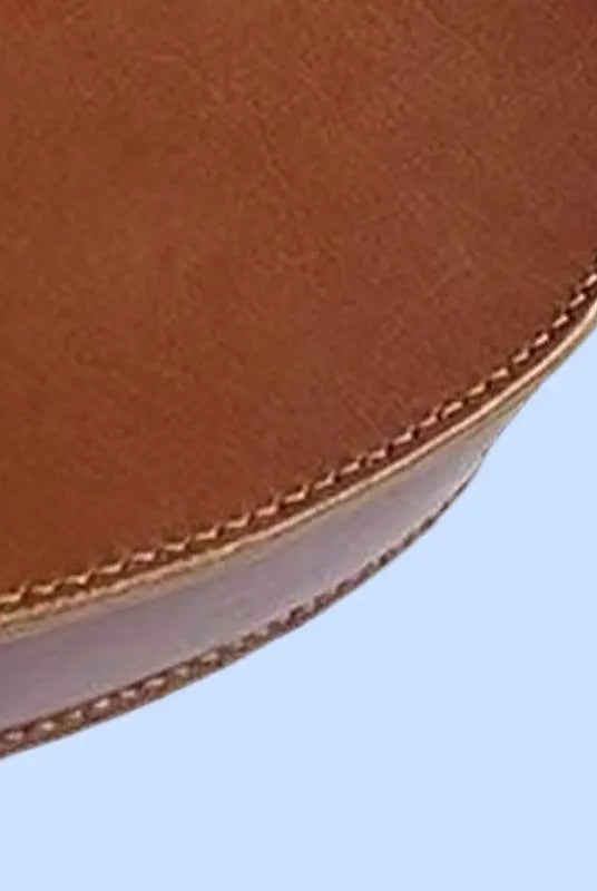 Enlarged part of the saddle bag showing nice and clean craftsmanship and stitching skills