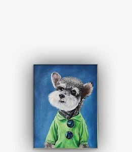 Framed Digital Cat Portrait Artwork - Modern Home Decor