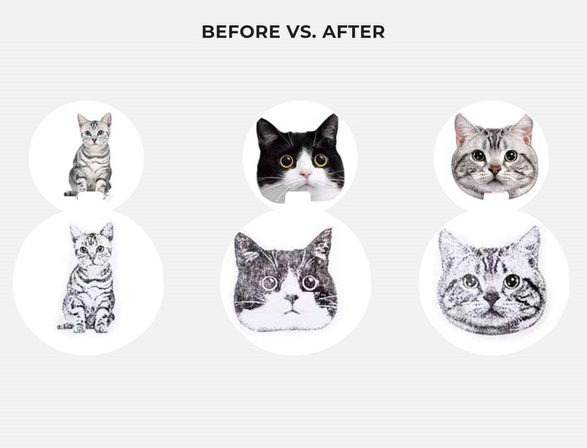 before&after comparison of personalized stamp