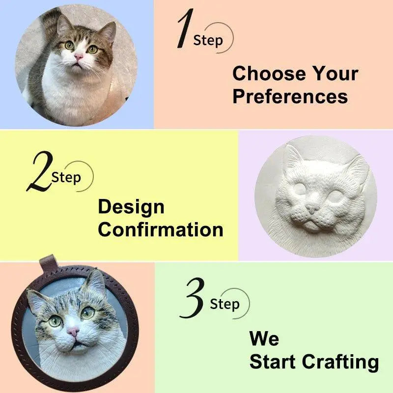 Buddy Copies Custom Pet Portrait Keychain, Bag Tag, two or more pets - BuddyCopies