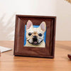 Custom Hand - tooled Pet Portait Leather Wall Panel - BuddyCopies