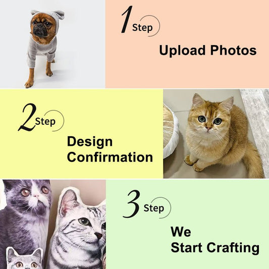 Custom Pet Photo Throw Pillows - Create a Purr - fect Memory with Your Furry Friend! - BuddyCopies