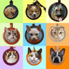 Handmade Leather Pet Portrait Keychain | Custom Engraved Pet Memorial Gift - BuddyCopies