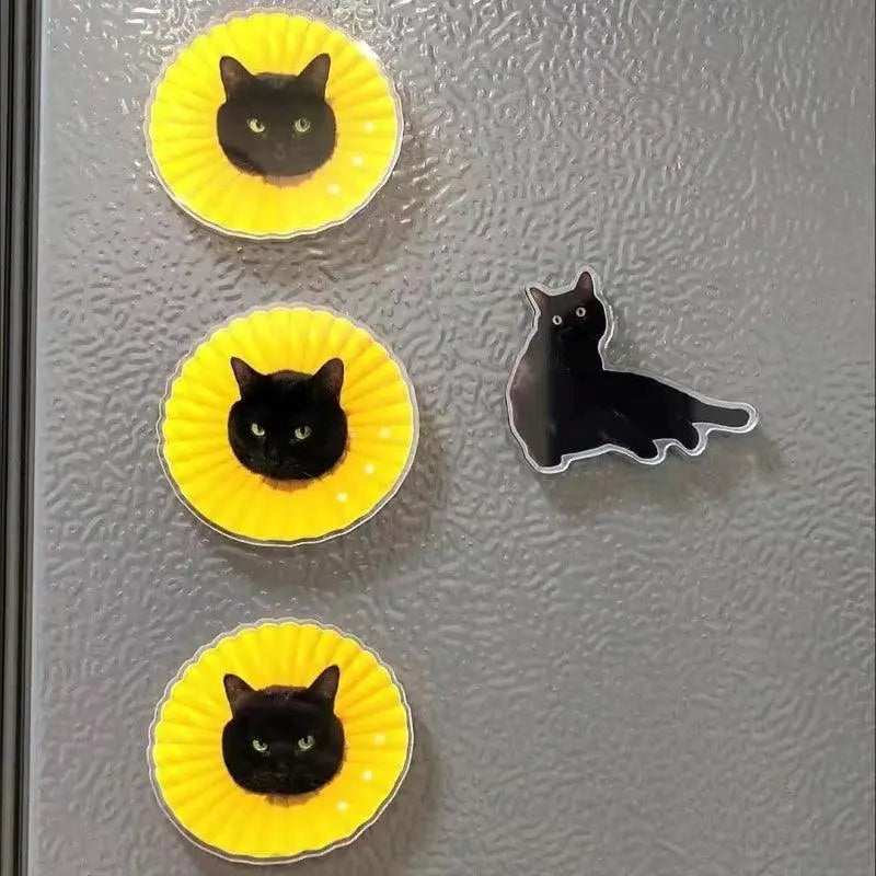 Pet magnet attached to car refrigerator